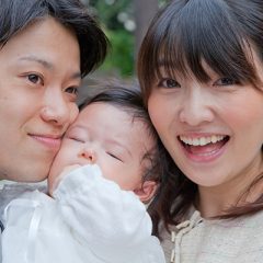 お宮参りのご家族